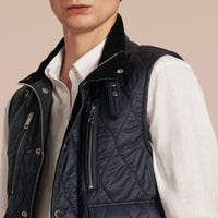 Veste sans manches matelassée à poches multiples - Navy