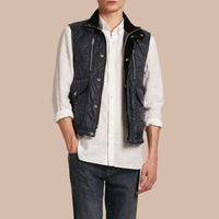 Veste sans manches matelassée à poches multiples - Navy