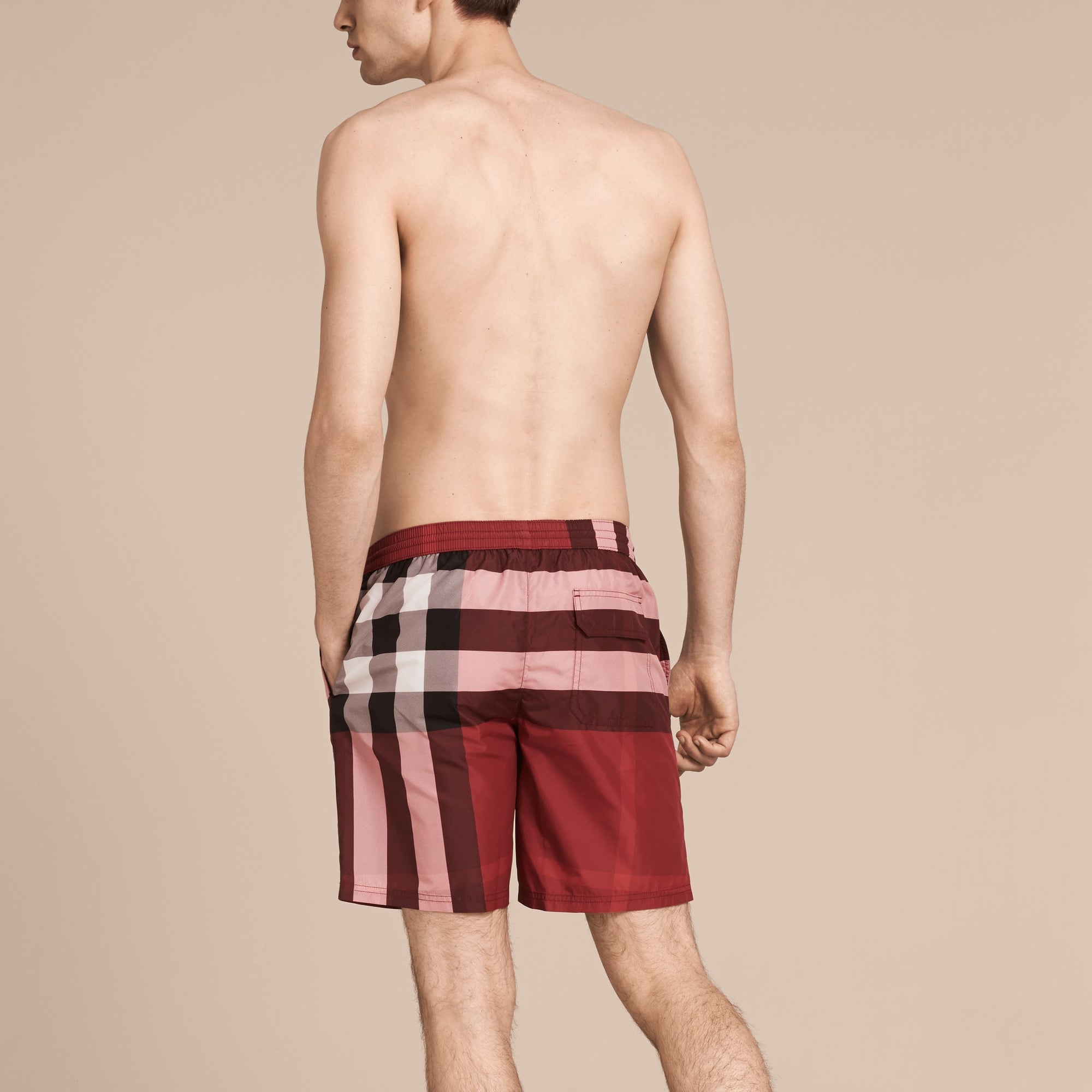 Short de bain à motif check - Parade Red