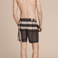Short de bain à motif check - Charcoal
