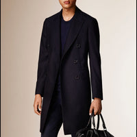 Manteau ajusté en laine légère - Ink