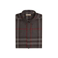 Chemise en flanelle de coton à motif check - Charcoal