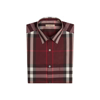 Chemise en coton extensible à motif check - Claret
