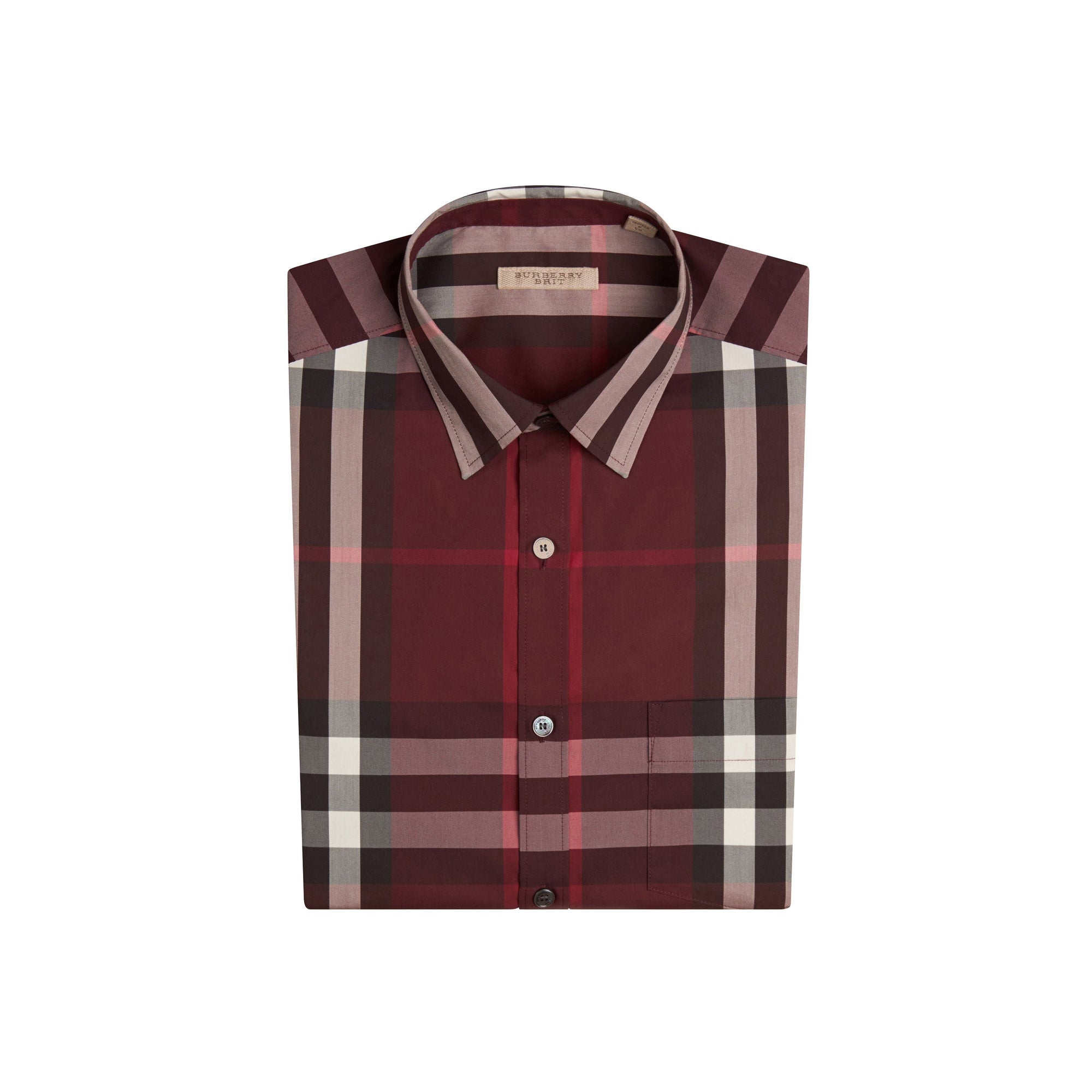 Chemise en coton extensible à motif check - Claret
