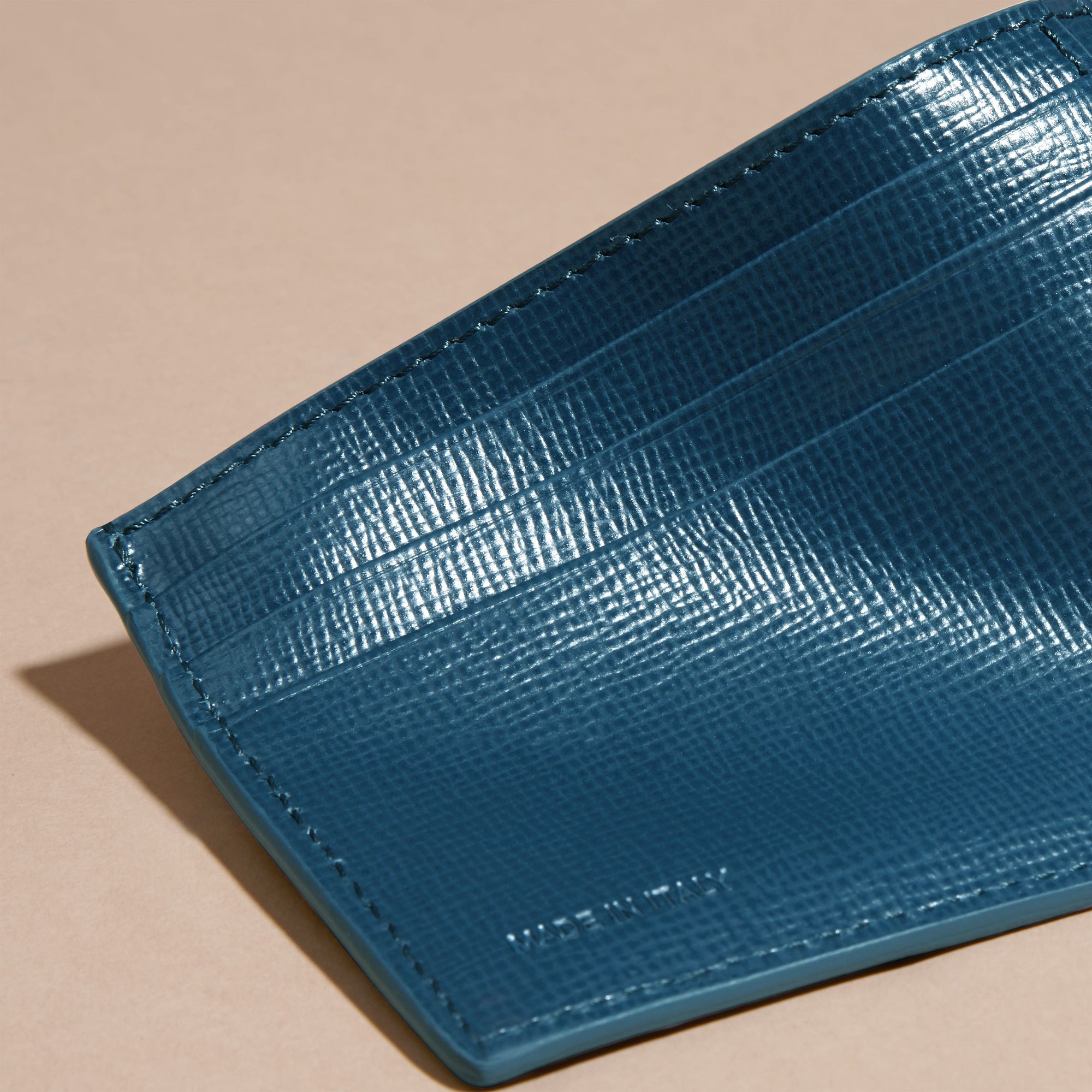 Porte-cartes en cuir London - Mineral Blue