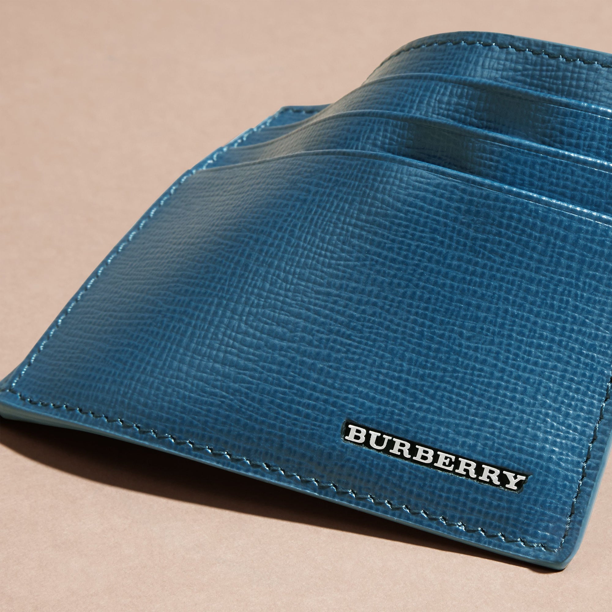 Porte-cartes en cuir London - Mineral Blue