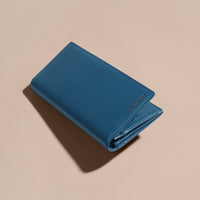 Portefeuille continental en cuir London - Mineral Blue