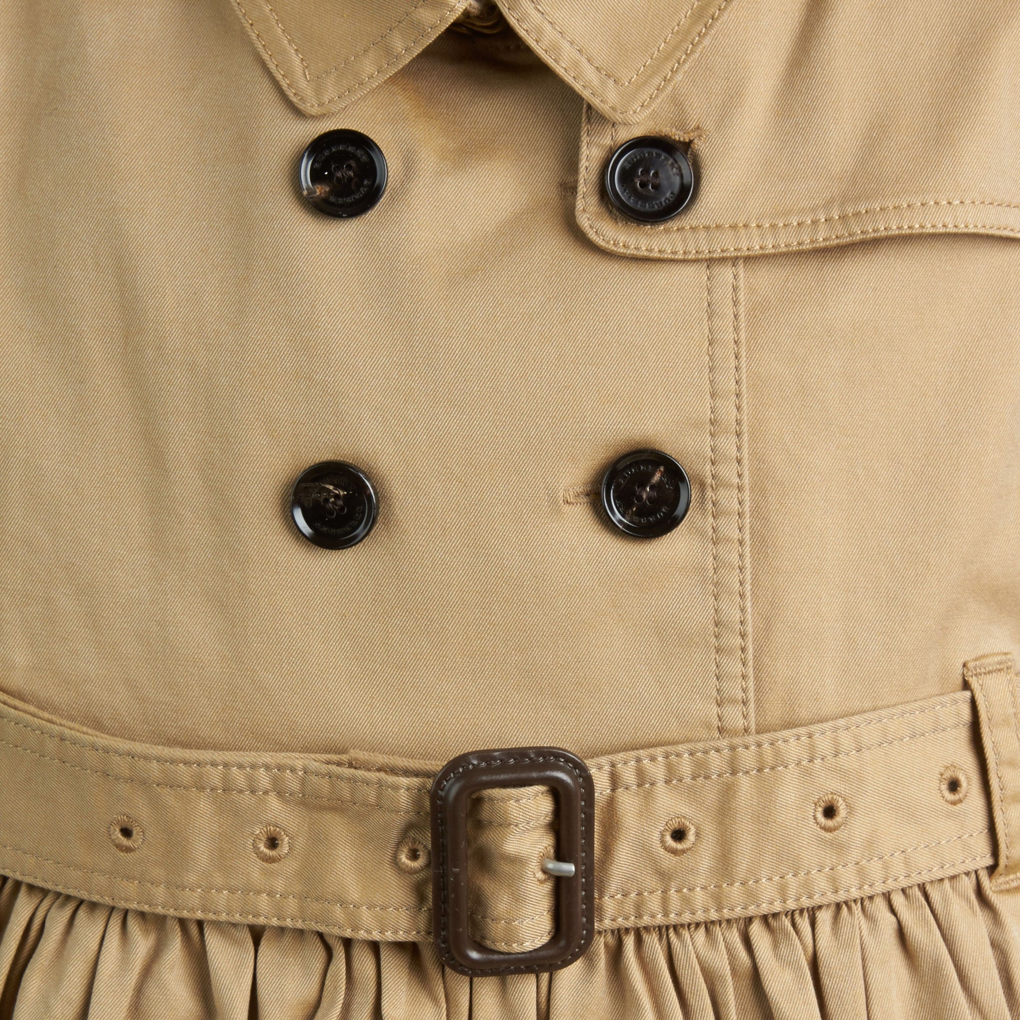 Robe trench en coton extensible - Honey