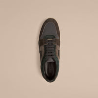 Tennis Field color-block en cuir velours - Dark Storm Grey