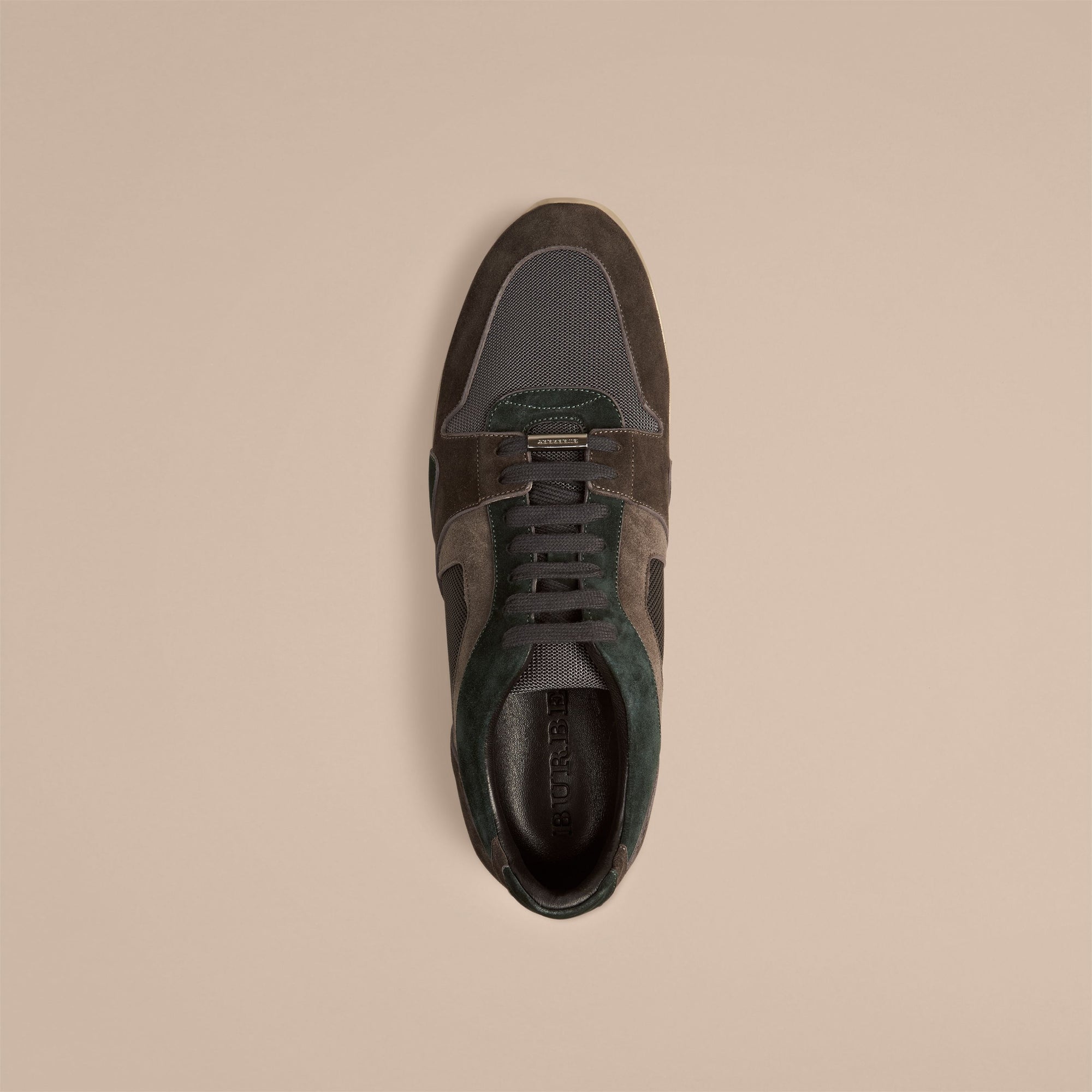 Tennis Field color-block en cuir velours - Dark Storm Grey