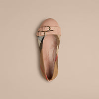 Ballerines à motif House check avec boucle - Nude Blush