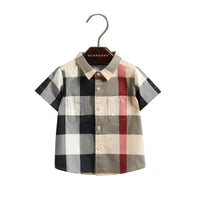 Chemise en coton à manches courtes avec motif check - New Classic Check