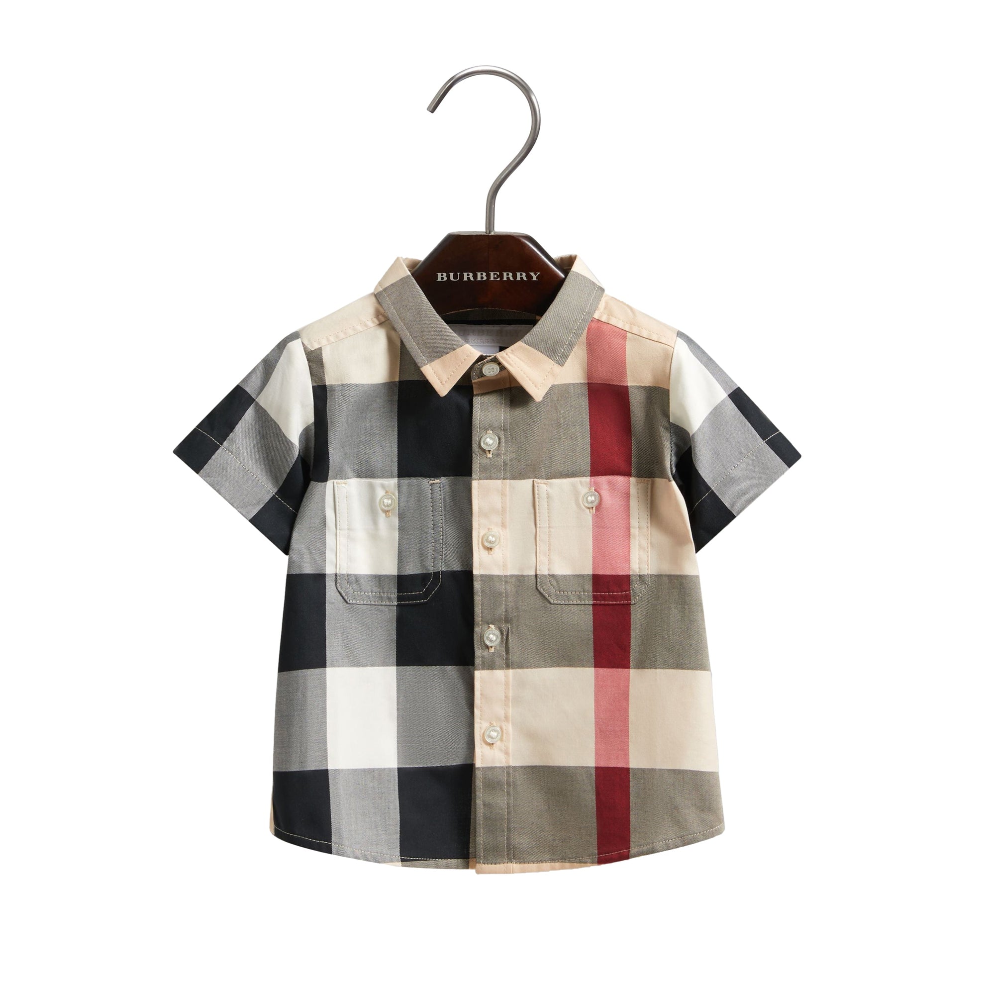 Chemise en coton à manches courtes avec motif check - New Classic Check