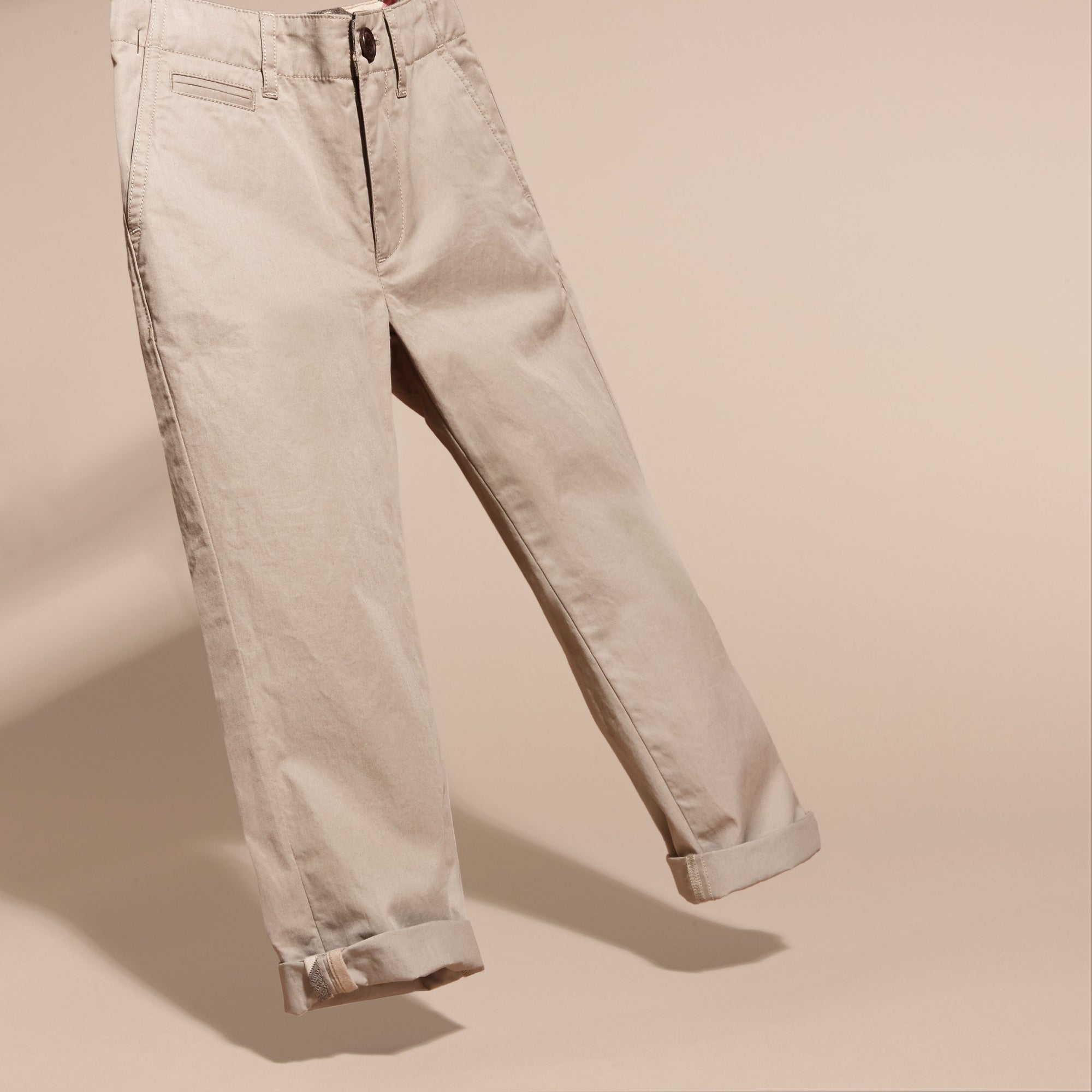 Pantalon chino en coton - Taupe
