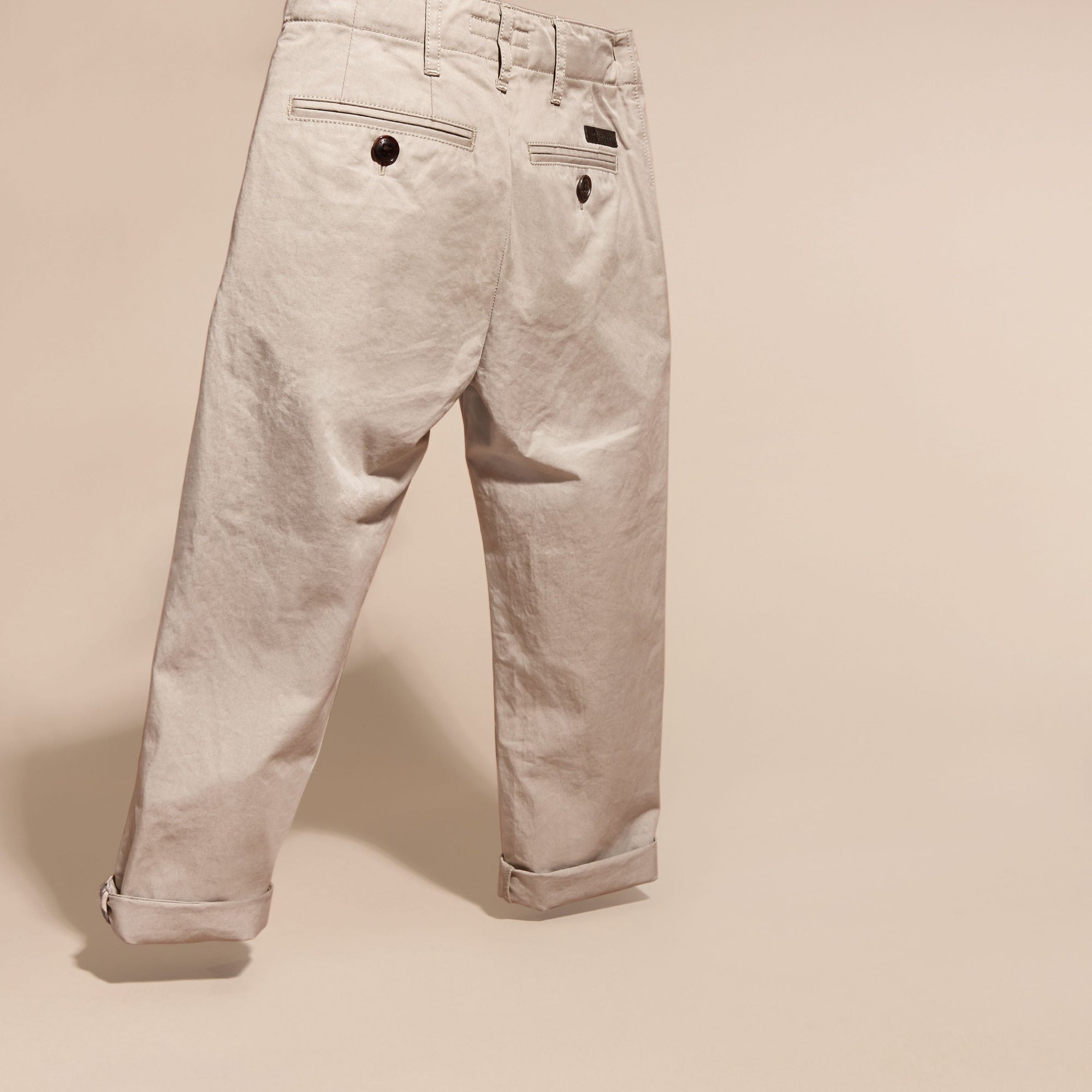 Pantalon chino en coton - Taupe