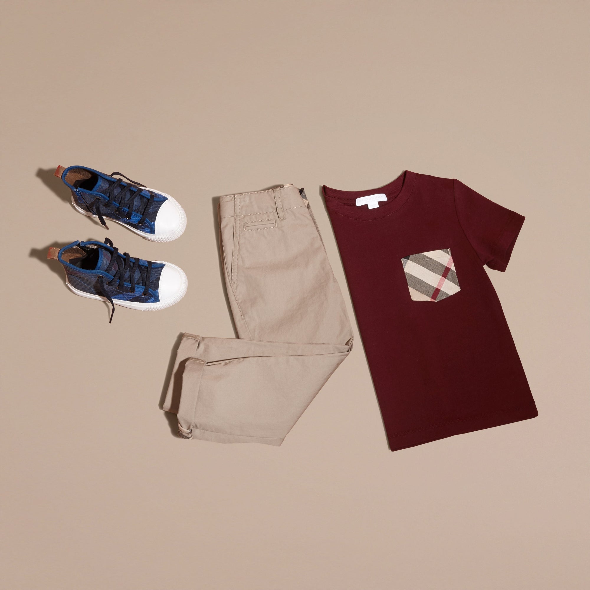Pantalon chino en coton - Taupe