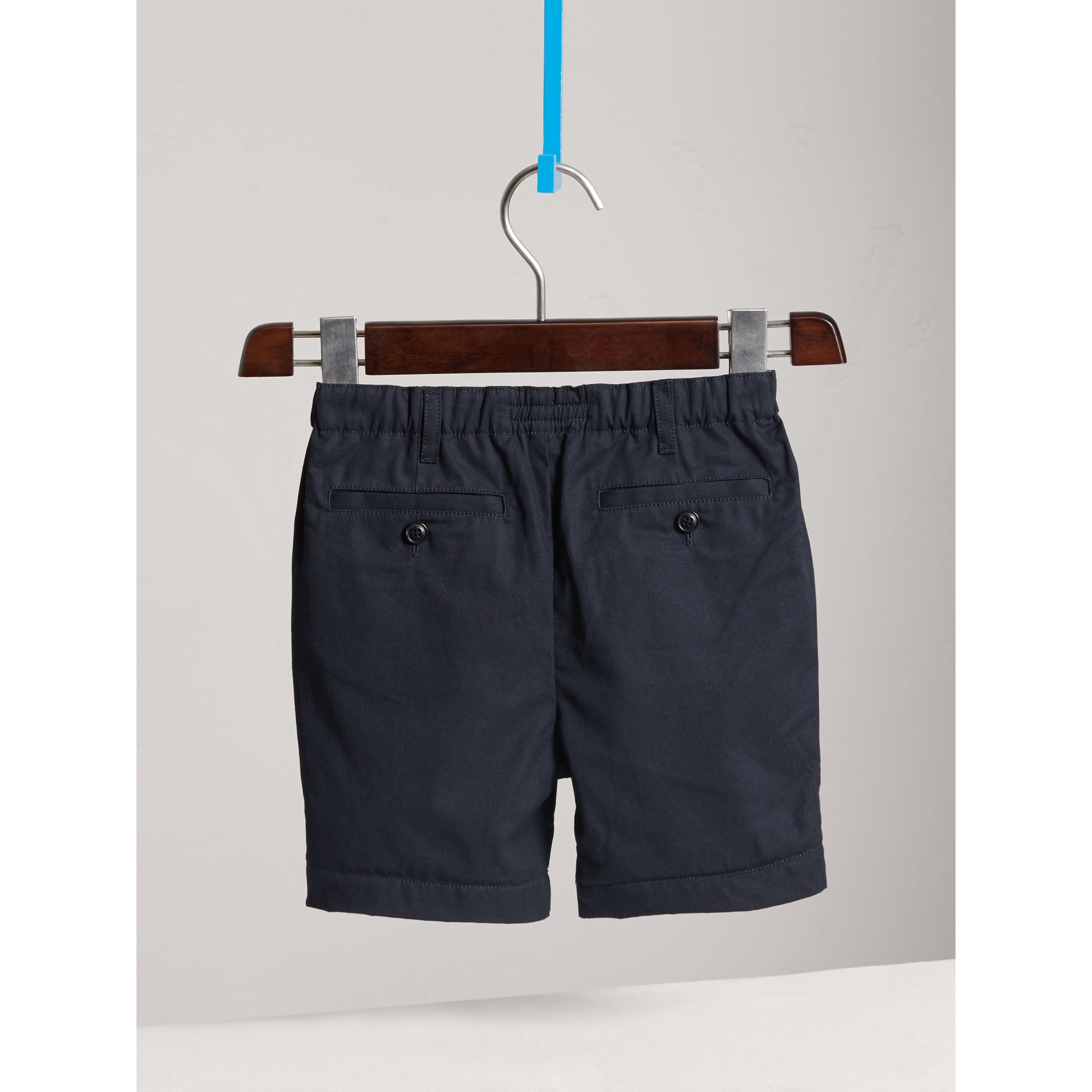 Short chino en coton avec motif check - Ink