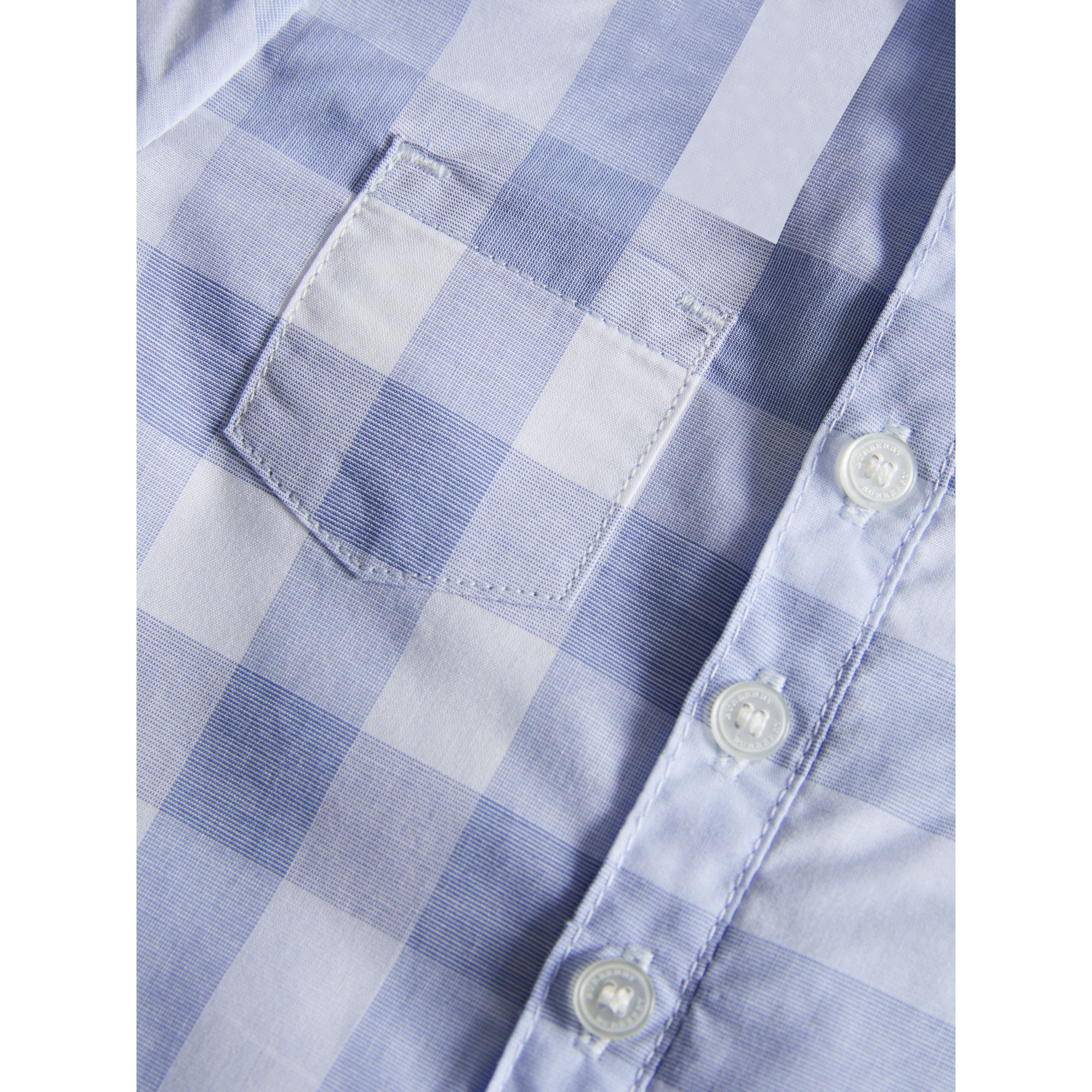 Combinaison en coton à motif check - Ice Blue