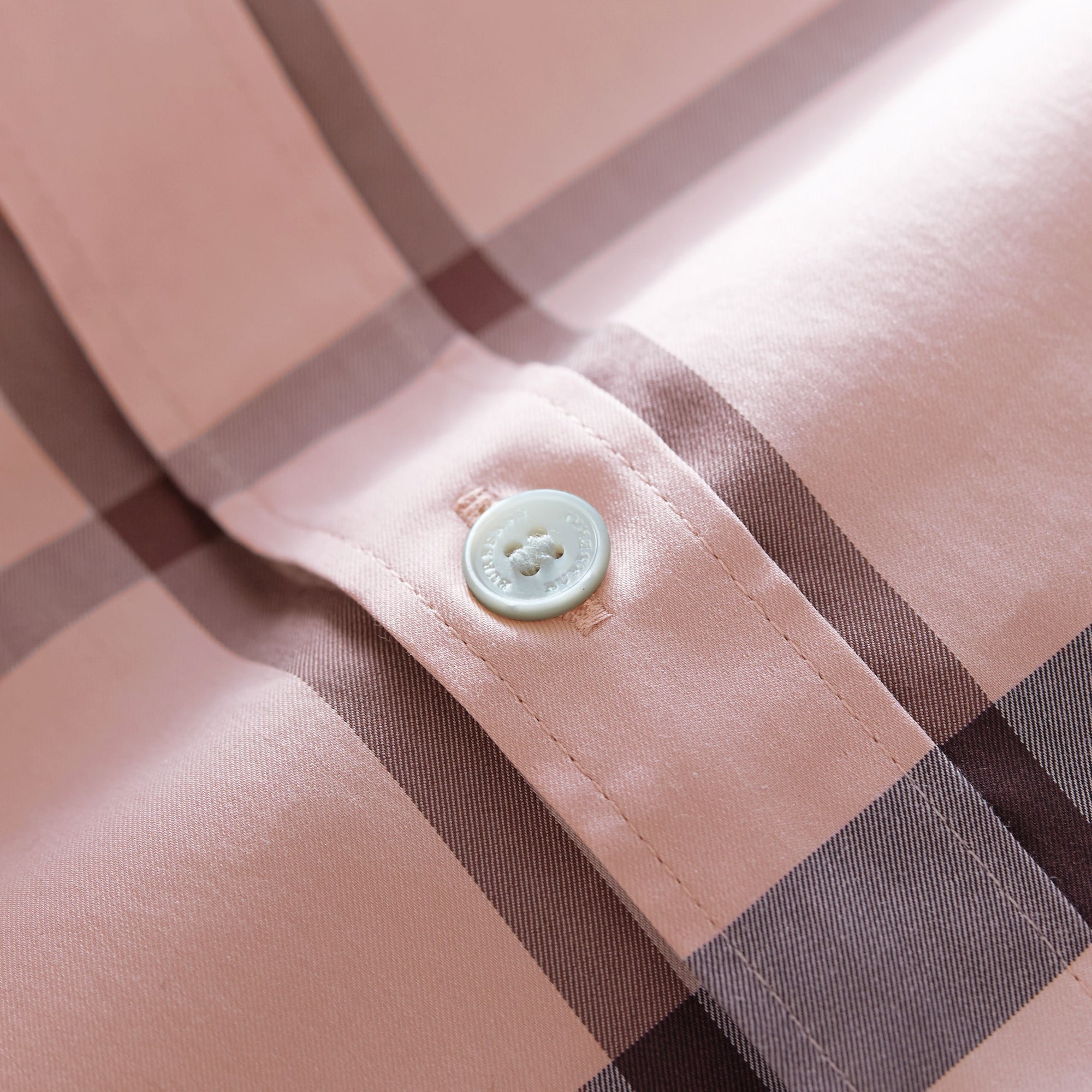 Chemise en coton extensible à motif check - Chalk Pink