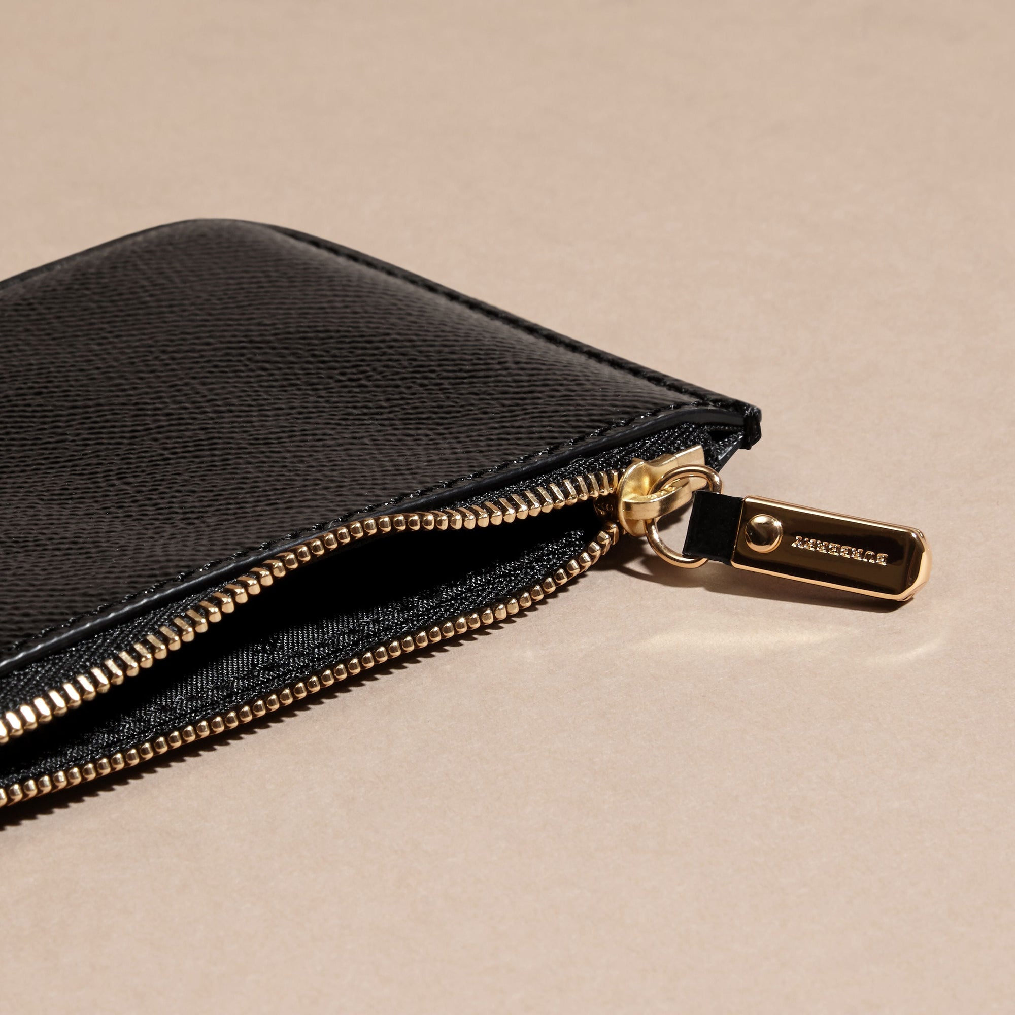 Pochette en cuir London verni - Black