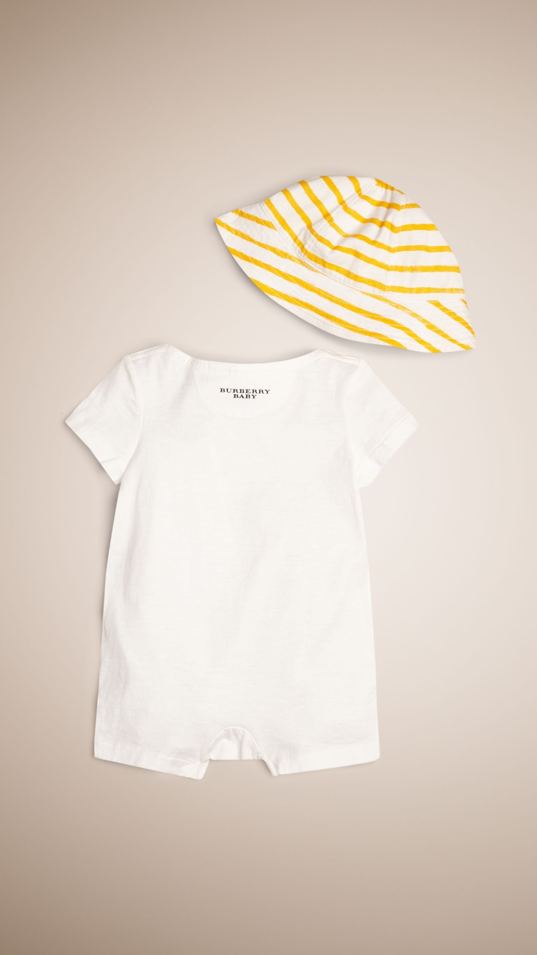 Set cadeau deux pièces pour bébé en coton - White