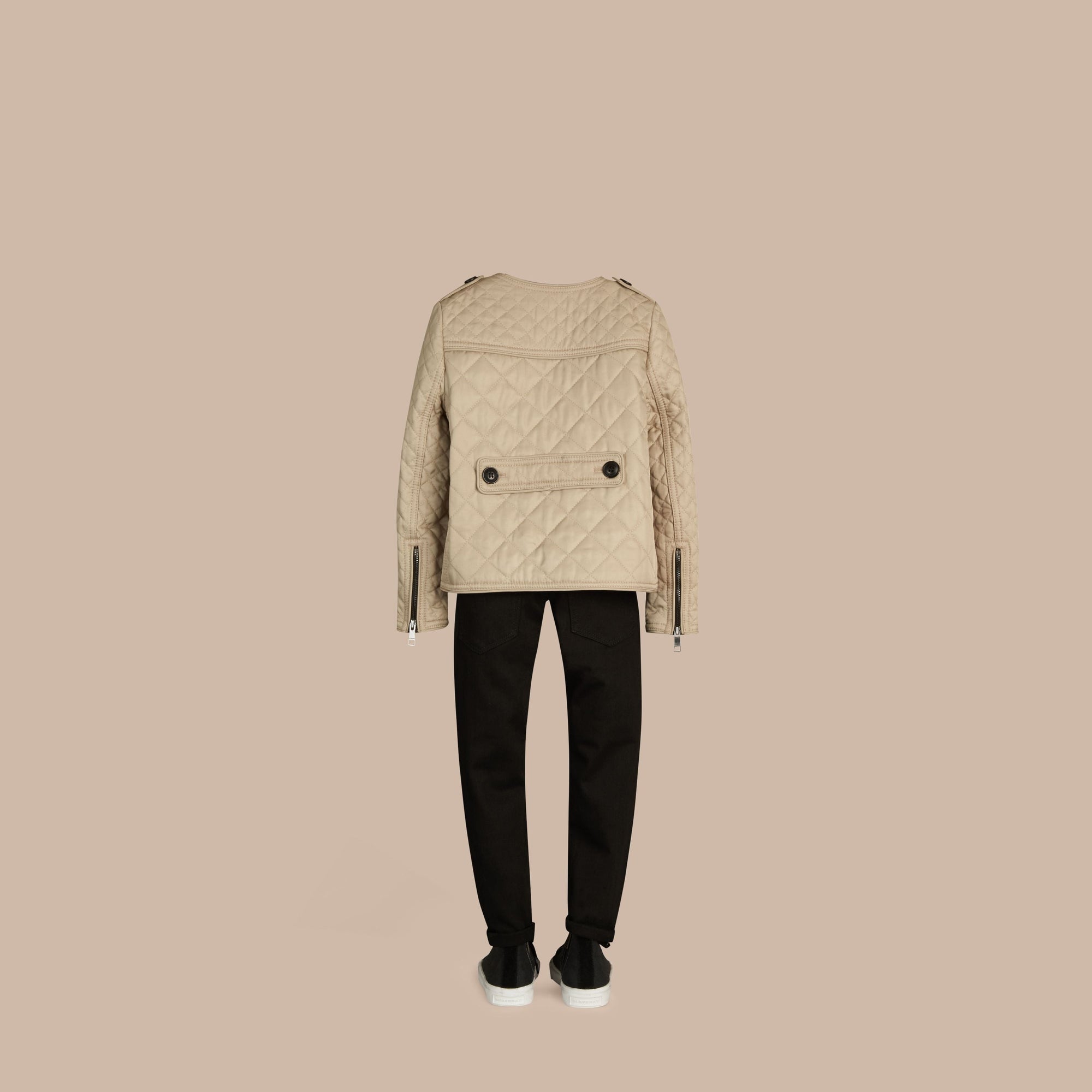 Veste matelassée sans col - Mink