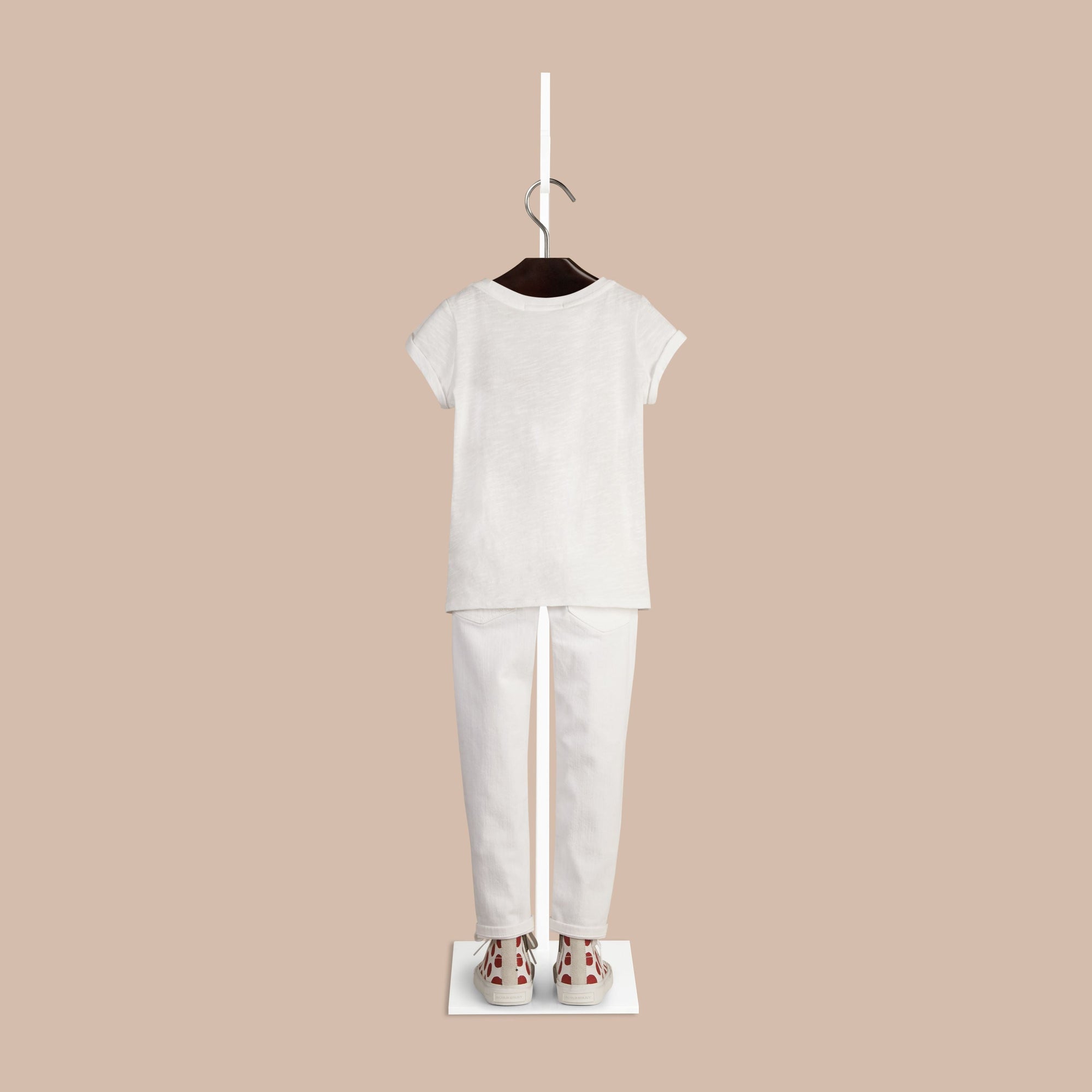 T-shirt en coton à motif graphique Strawberries and Cream - White