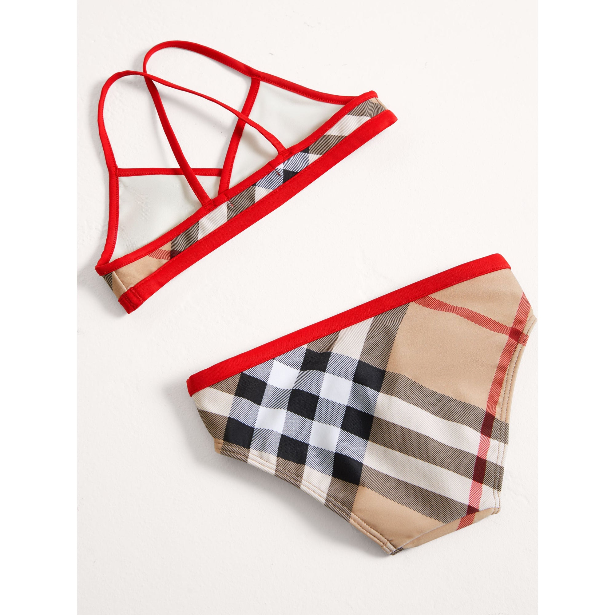 Bikini à motif check avec bordure contrastante - New Classic Check