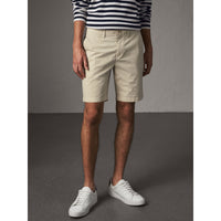 Short chino en popeline de coton - Stone