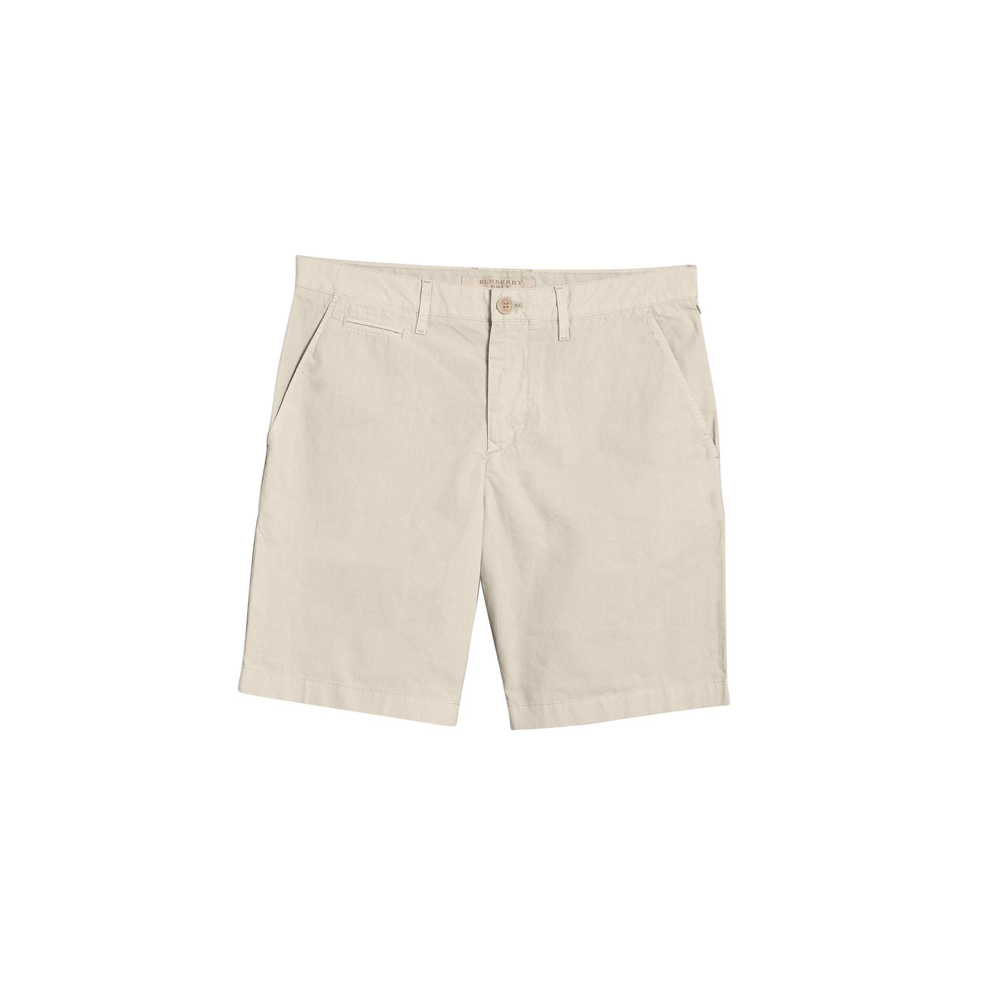 Short chino en popeline de coton - Stone