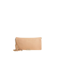 Clutch medium en cuir grainé emblématique - Pale Apricot
