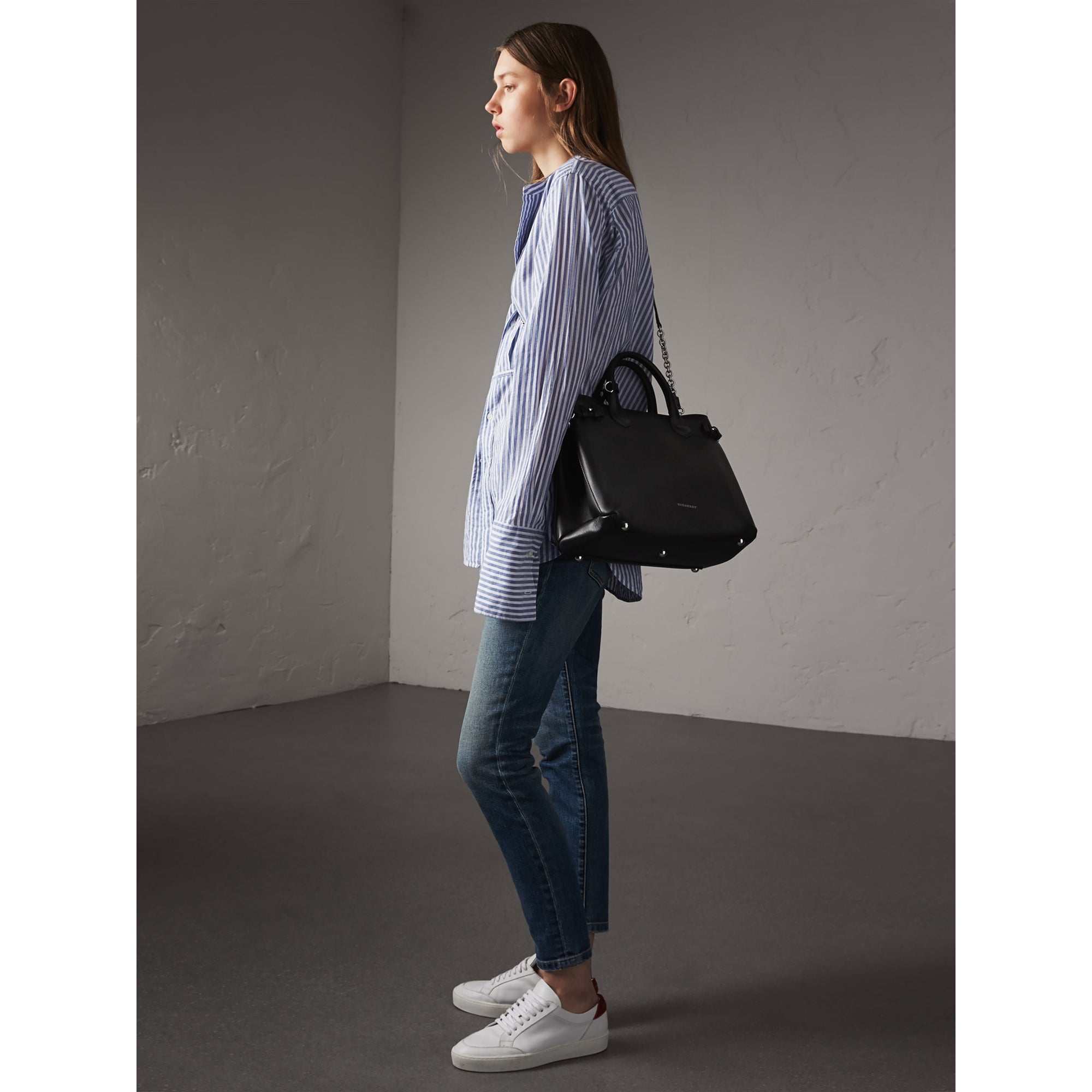 Sac The Banner medium en cuir - Black