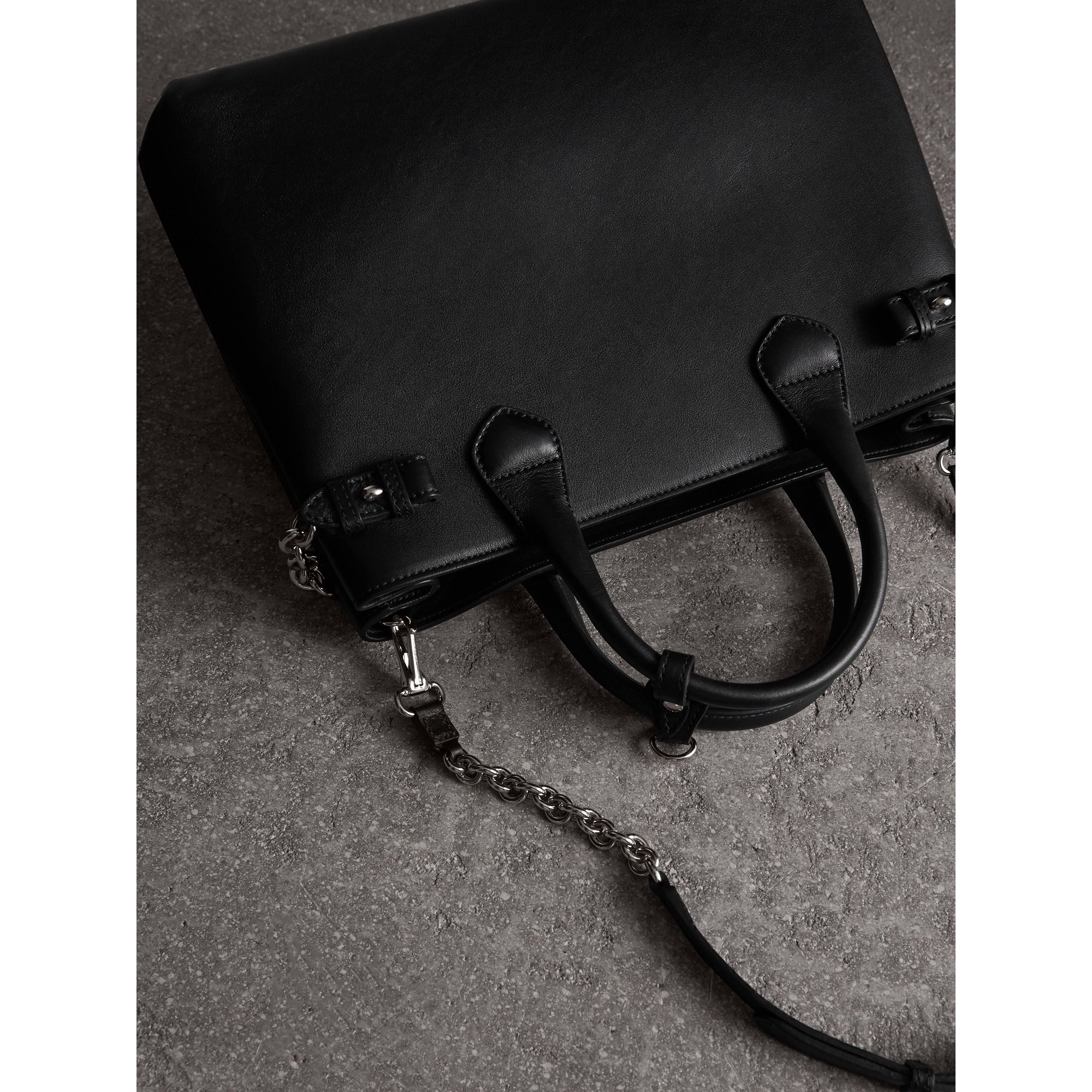 Sac The Banner medium en cuir - Black
