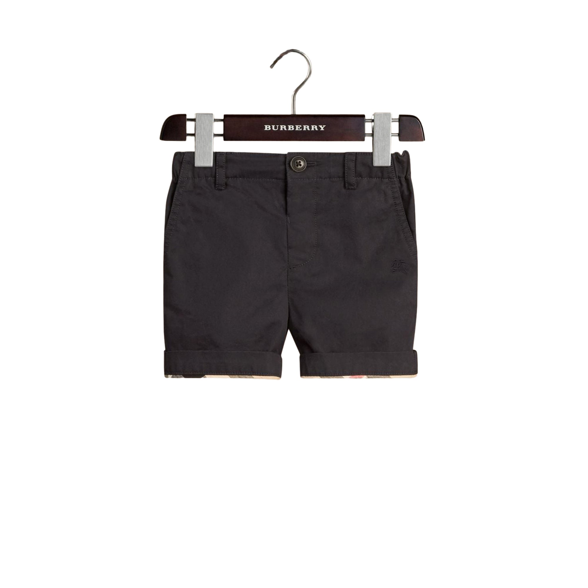 Short chino en coton avec motif check - Ink