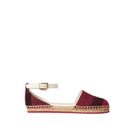 Sandales espadrilles à motif Canvas check - Plum