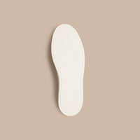 Tennis en coton House check et cuir - Nude