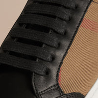 Tennis en coton House check et cuir - Housecheck & Black