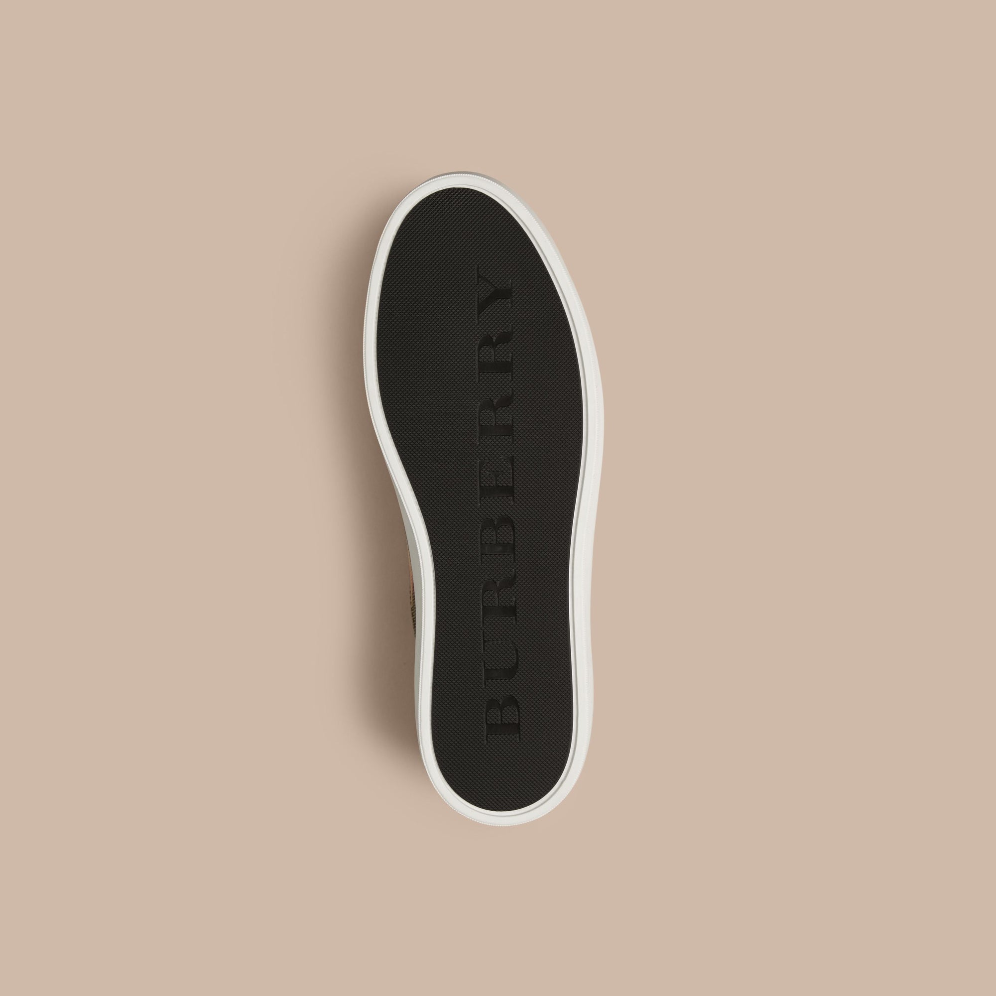 Tennis en coton House check et cuir - Housecheck & Black
