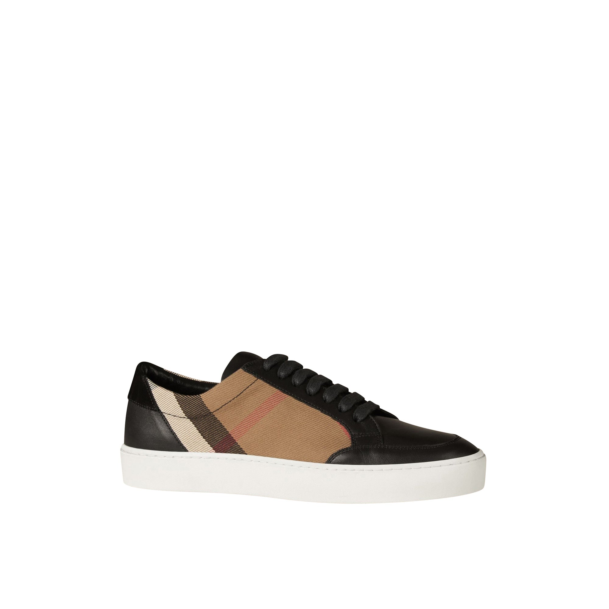 Tennis en coton House check et cuir - Housecheck & Black