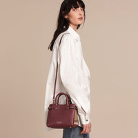 The Baby Banner en cuir et coton House check - Mahogany Red
