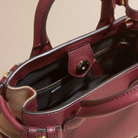 The Baby Banner en cuir et coton House check - Mahogany Red
