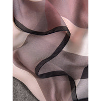 Écharpe en soie légère à motif check - Ash Rose