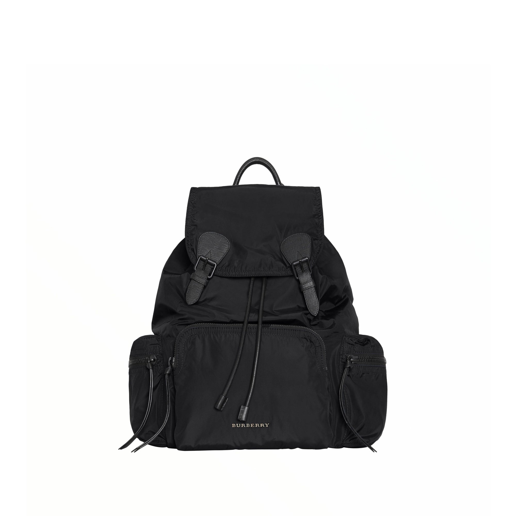 Grand sac The Rucksack en nylon technique et cuir - Black