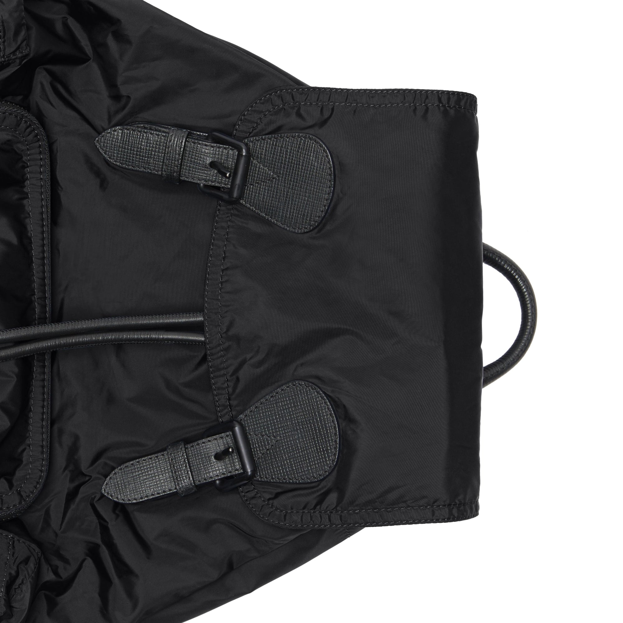Grand sac The Rucksack en nylon technique et cuir - Black
