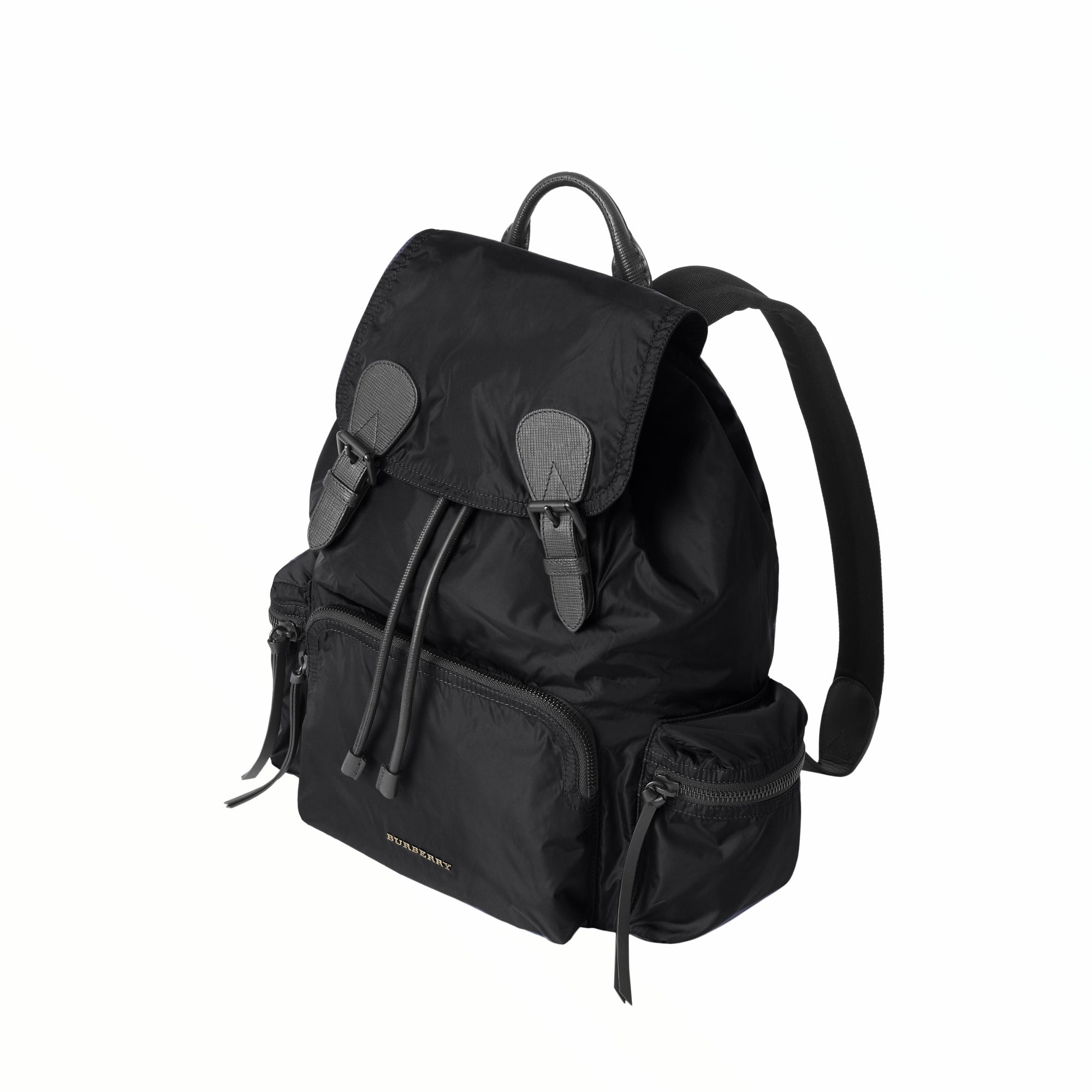 Grand sac The Rucksack en nylon technique et cuir - Black