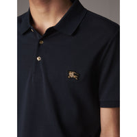 Polo en piqué de coton - Navy