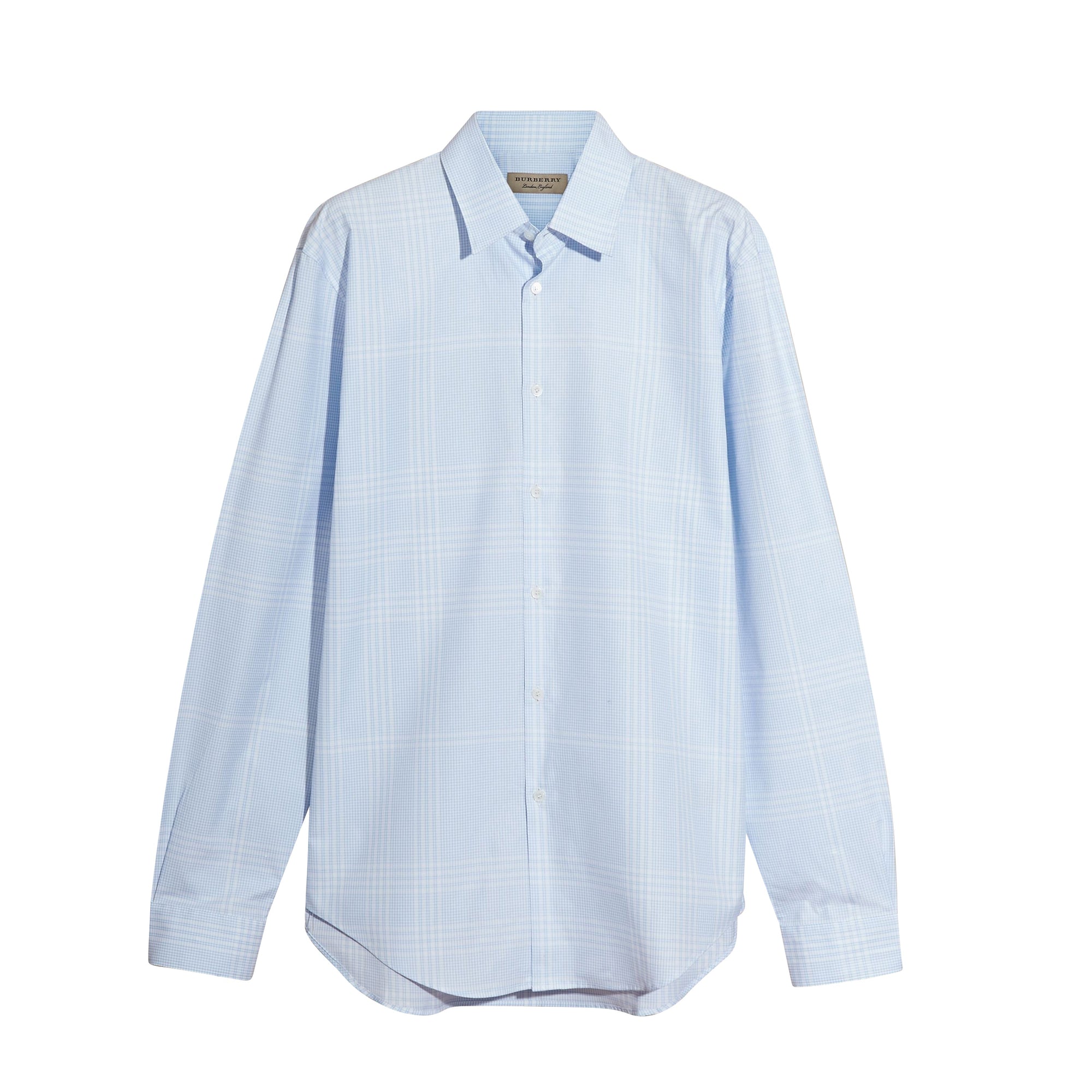 Chemise en coton à motif check - City Blue