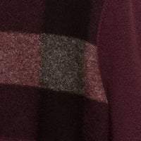 Pull en cachemire et coton à motif check graphique - Burgundy Red