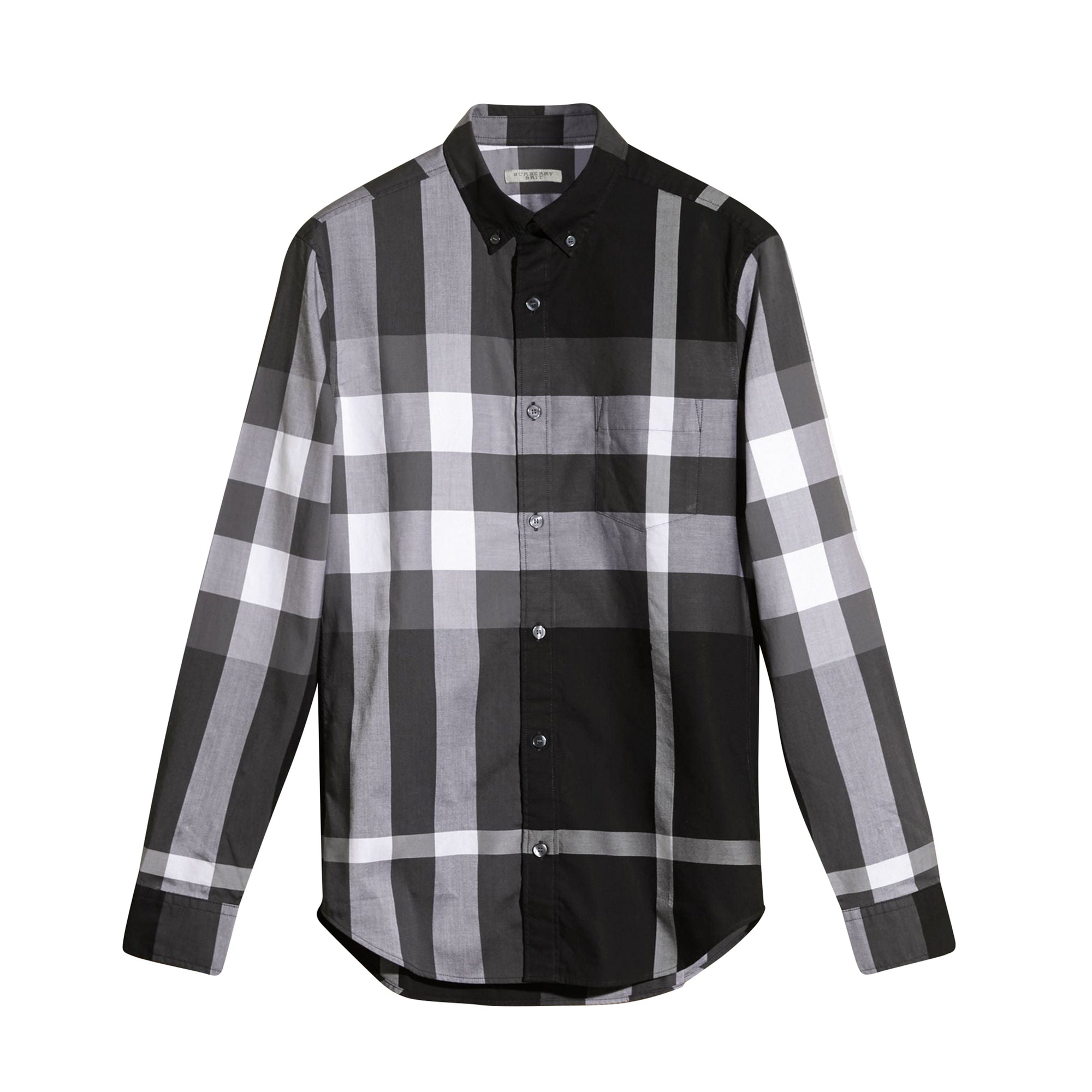 Chemise en coton à motif check - Black
