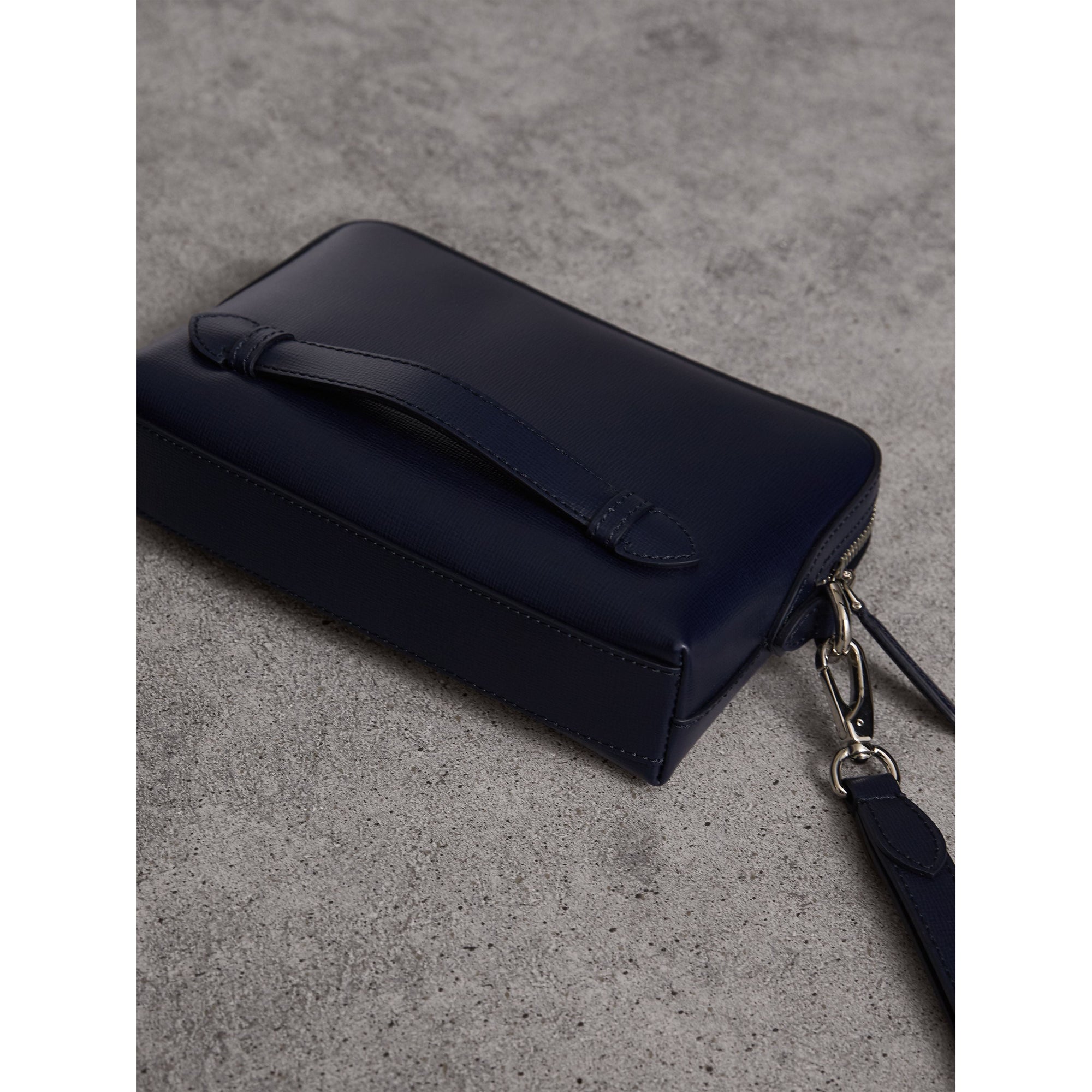 Pochette en cuir London - Dark Navy